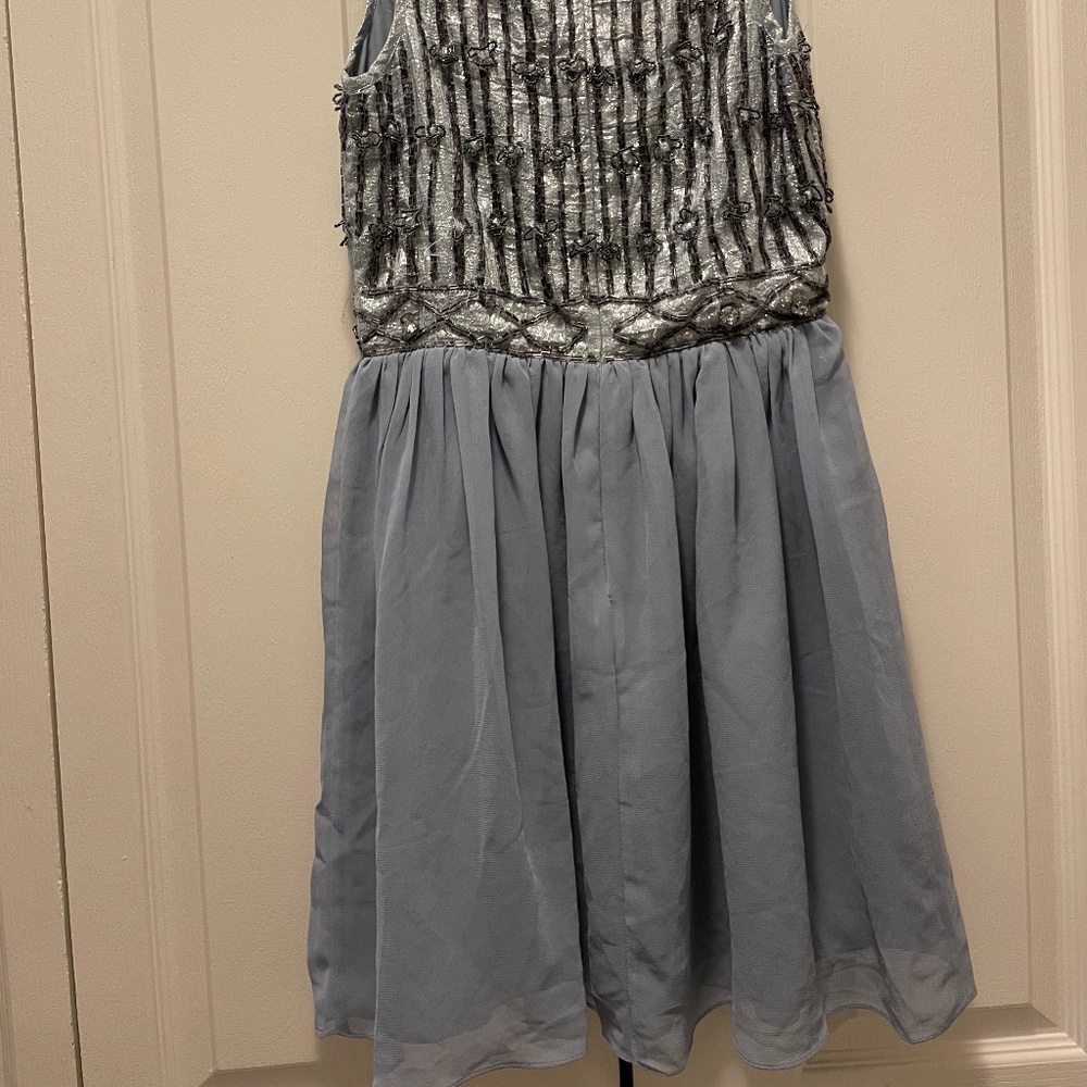 Topshop Blue Embellished Bodice Cocktail Dress - Picture 4 of 5